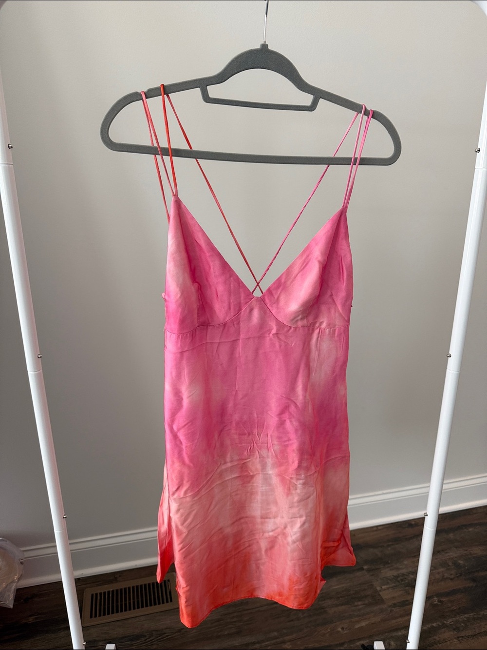 Zara Pink to Orange Ombre Slip Dress